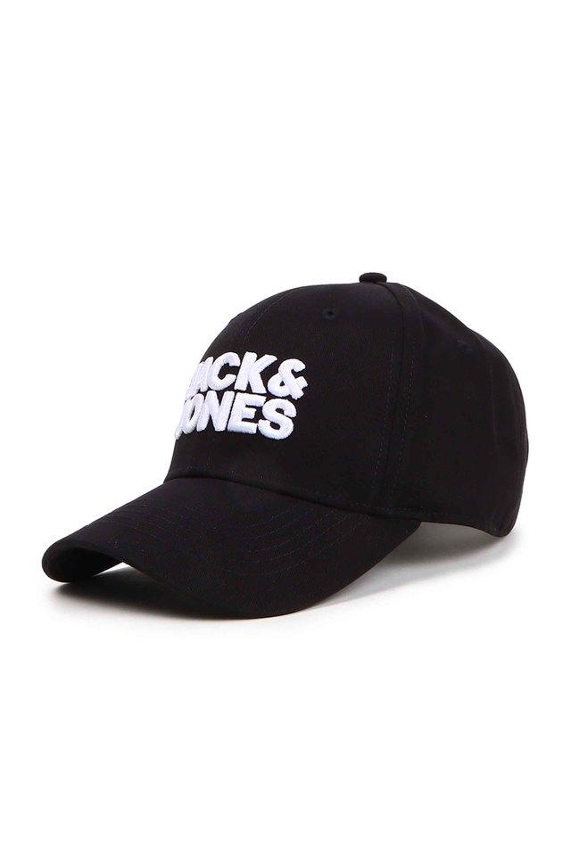 Buy JACK AND JONES Black Embroidered Cotton Mens Caps | Shoppers Stop