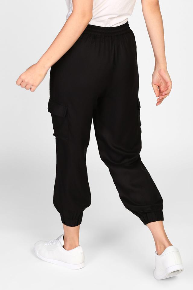 JEAAMKSSER Womens High Waisted Black Cargo Pants India | Ubuy