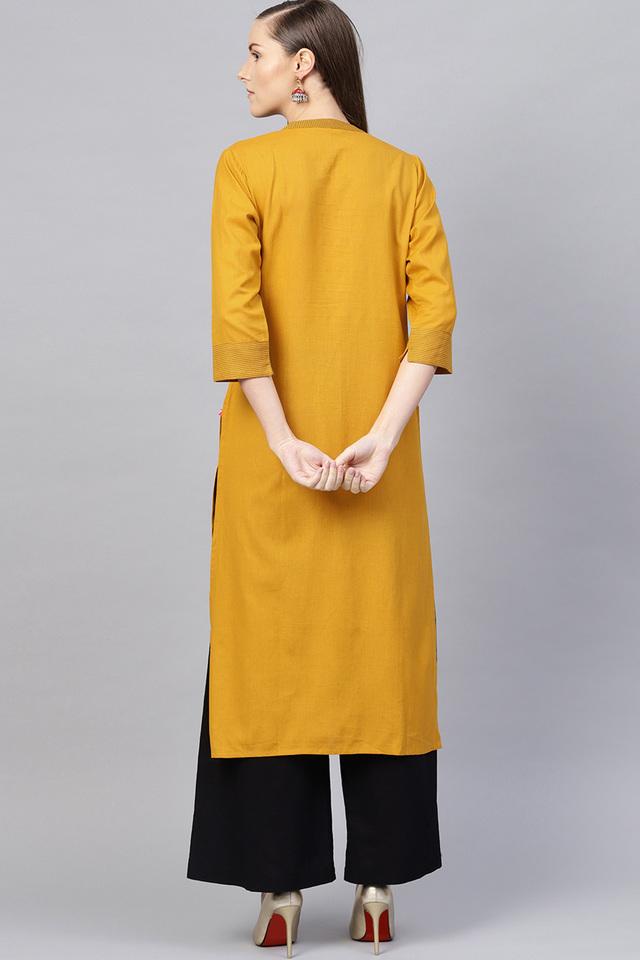 VARANGA -  Mustard Kurtas - Main