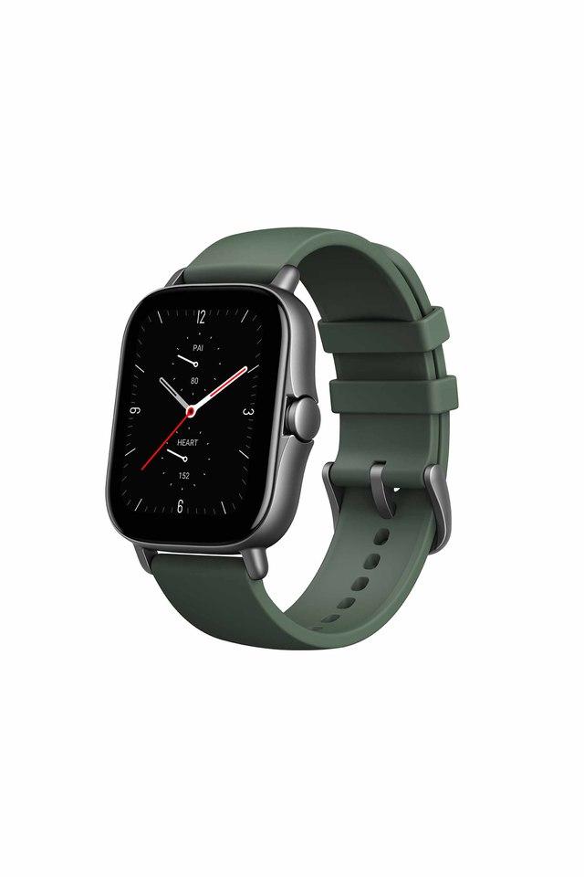 Buy AMAZFIT Unisex 43 mm GTS2e Green Dial Silicone Amoled Smart