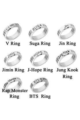 Buy Yellow Chimes Kpop Bts Band V Name And Dob By Copper Ring Shoppers Stop