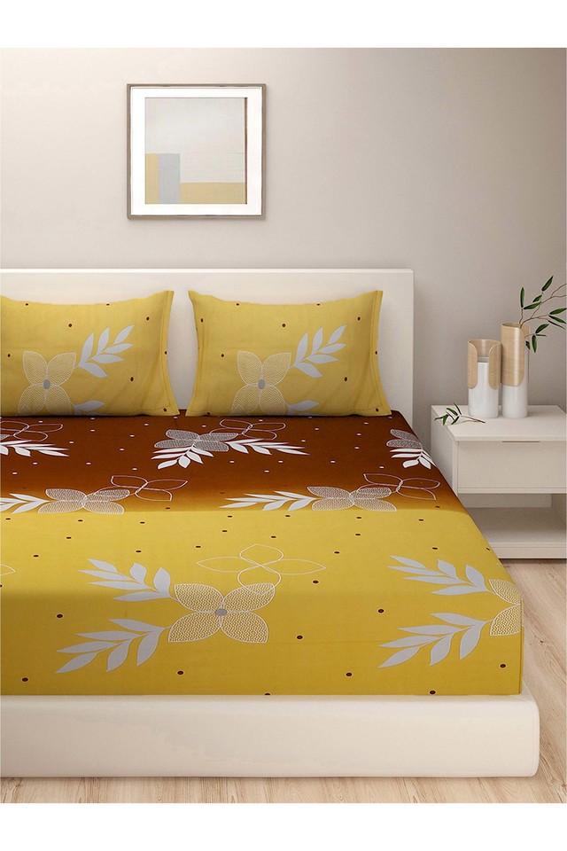 Buy SWAYAM Floral 210 TC Cotton Double Bed Sheet with 2 Pillow Covers Shoppers Stop