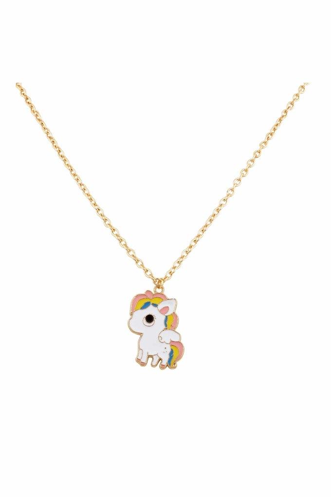 Gold unicorn on sale pendant necklace