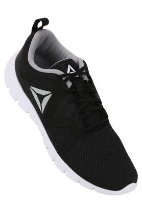 reebok black mesh textile men's sport shoes