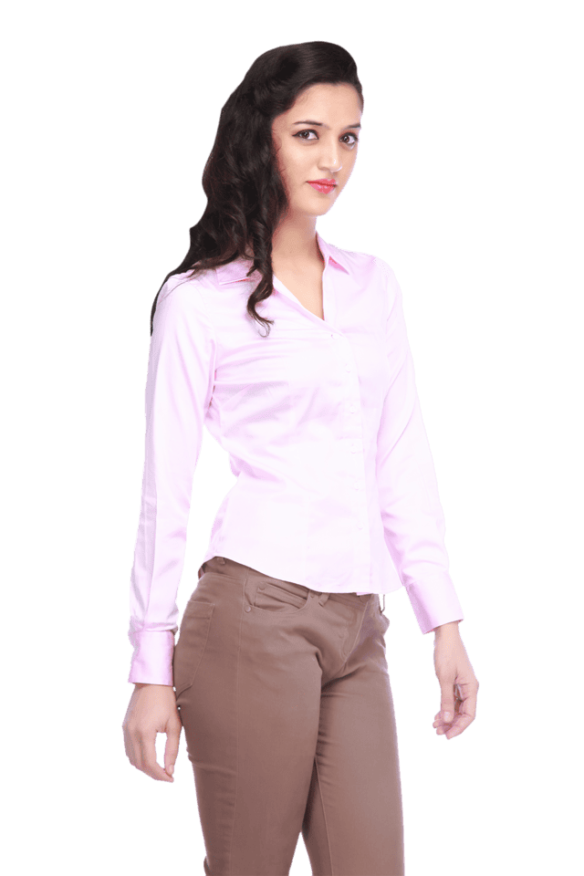 Pink formal shirt clearance women's