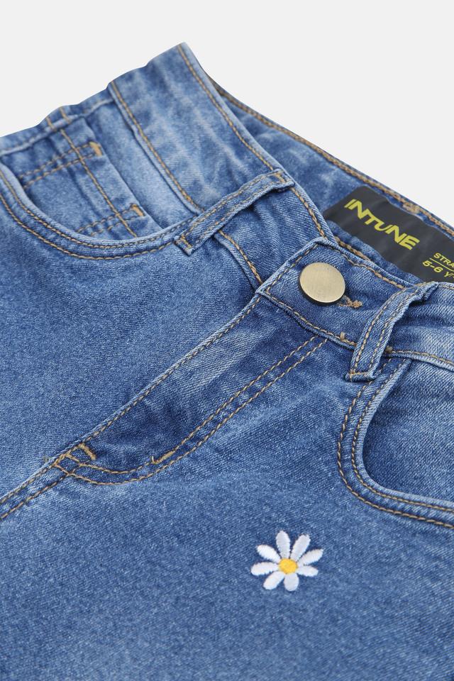 dash and dot - Denim Embroidered Pant Online