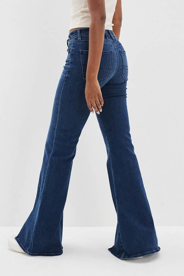 Something Missing Low Rise Flare Jeans - Light Blue Wash