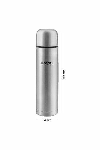 Buy Borosil Hydra Thermo Stainless Steel Flask With Thermal Cover 1000 Ml Silver Shoppers Stop