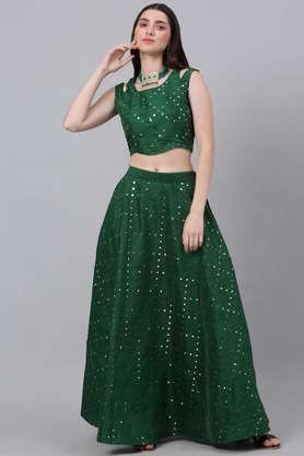 Long skirt and hotsell top with mirror work