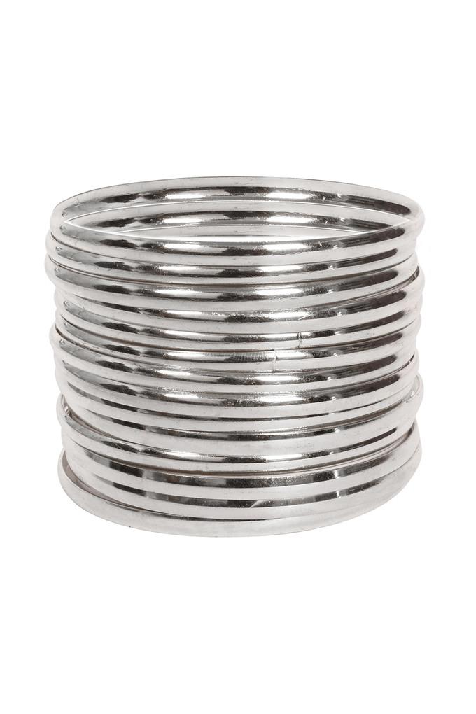 Silver metallic deals bangles