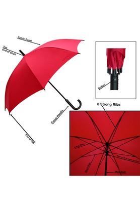 Esprit Long Umbrella Extra Large UV Protected Rustproof Windproof With Strong Silicon Handle Push Button For Open And Manual Close Flagred