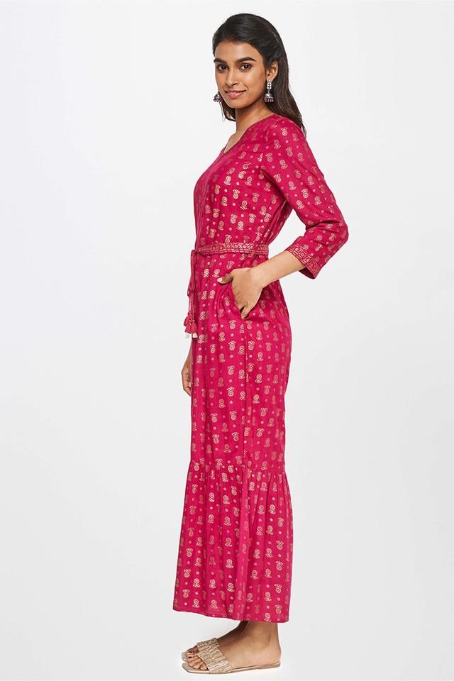 Buy GLOBAL DESI Embroidered Viscose Y Neck Women's Jumpsuit Shoppers Stop