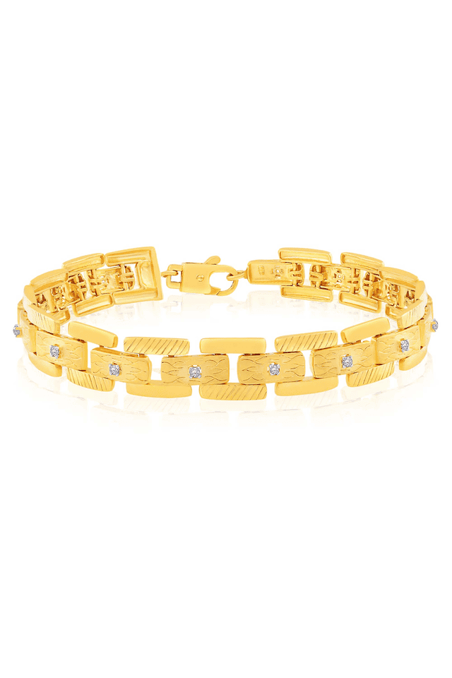 Mens Diamond Bracelet Yellow Gold| 3.72 Carats| 25.42 Grams – FrostNYC