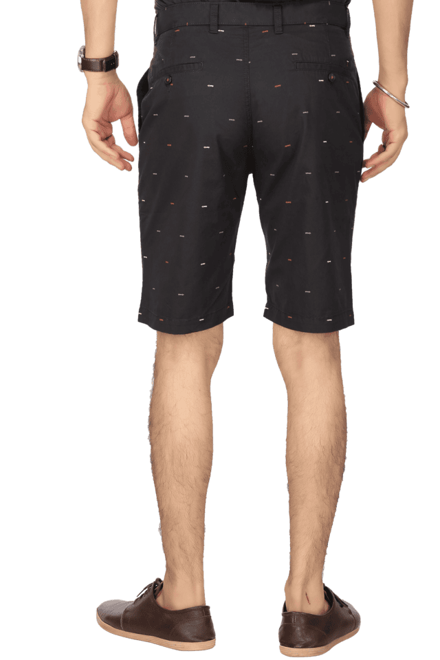 Mens black sale knee length shorts