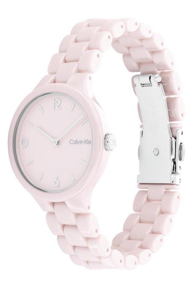 Buy CALVIN KLEIN Linked Bracelet 32 mm Ceramic Pink Dial Ceramic