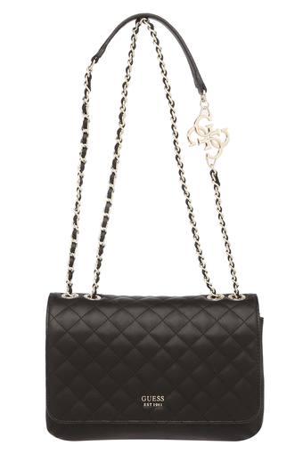guess black clutch