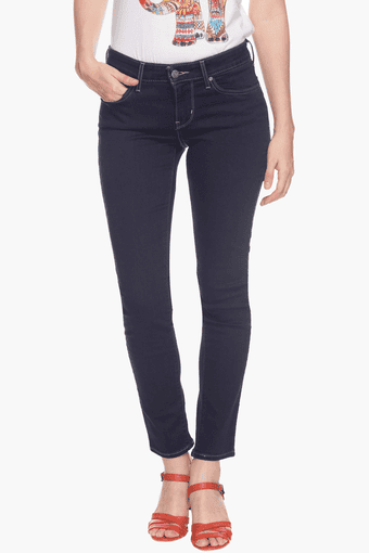 mid rise coated jeans