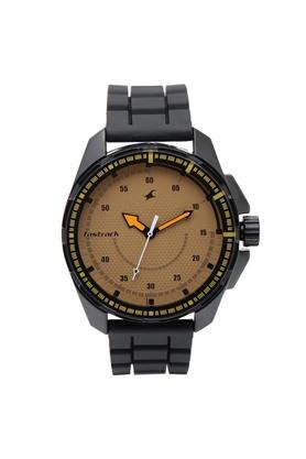 Mens 53.2 mm Commando Brown Dial Silicone Analog Watch NP3084NP01