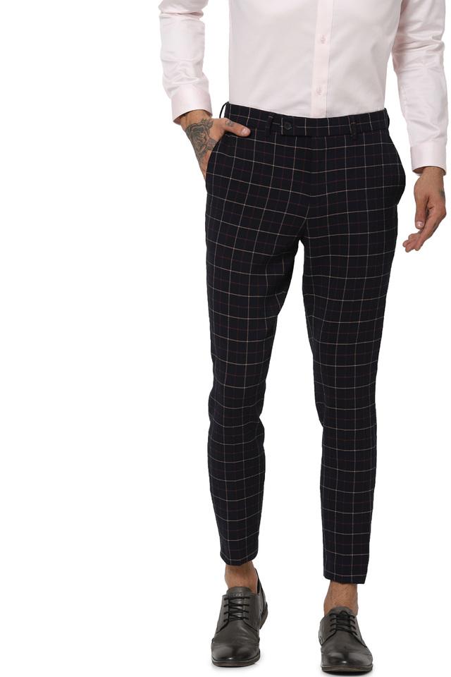 Handloom cotton black and white check pants  Rescue  Fabnest