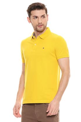 Buy TOMMY HILFIGER Sulphur Mens Slim Fit Solid Polo T Shirt