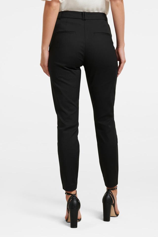 Black High Waisted Seam Straight Leg Trousers  PrettyLittleThing