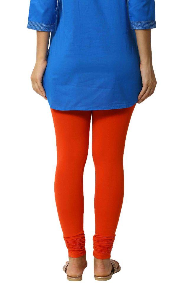 Plus Size Solid Ankle Length Cotton Lycra Women's Leggings