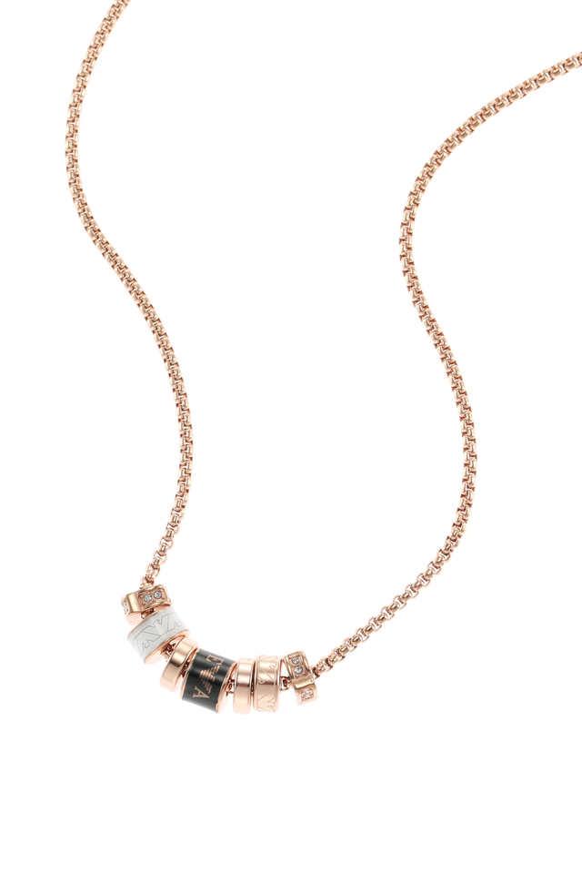 Armani rose on sale gold necklace