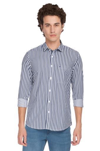 mens slim fit striped shirt
