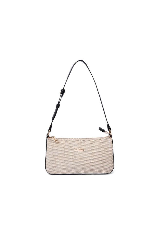 Buy KLEIO Black Jute Canvas Sleek Short Strap Shoulder Side Sling Bag Shoppers Stop