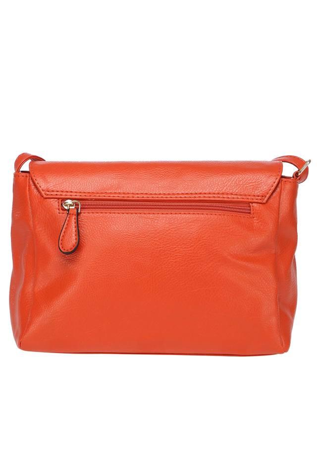 Orange cheap leather purse