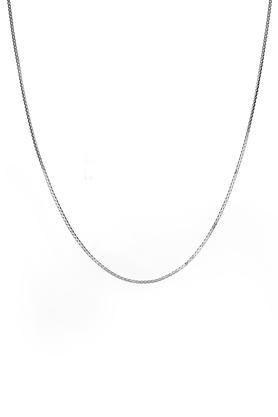 Silver square chain deals necklace