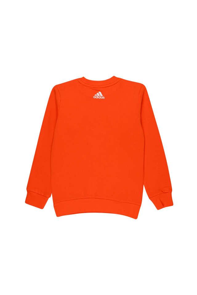 Orange adidas store crew neck