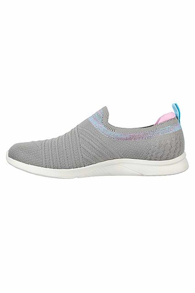 Buy SKECHERS Grey Knit Slip On Womens Sports Shoes Shoppers Stop