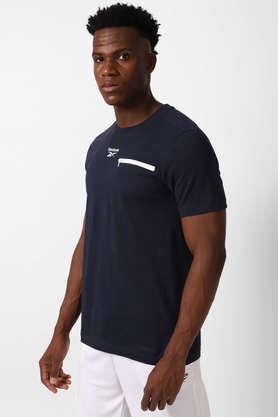Buy REEBOK Solid Polyester Cotton Round Neck Men s T Shirt