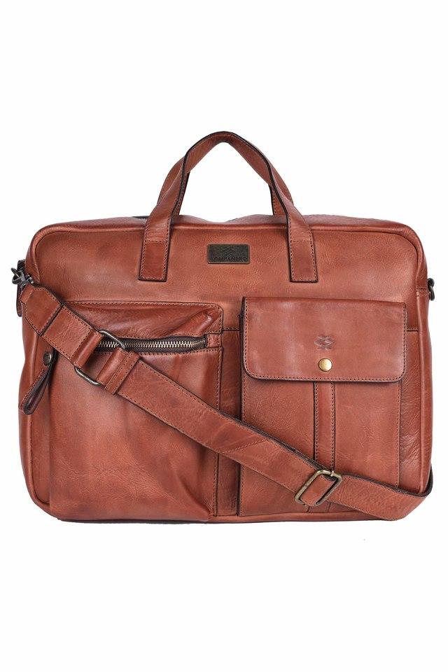 KOMPANERO -  Cognac Laptop Bag - Main