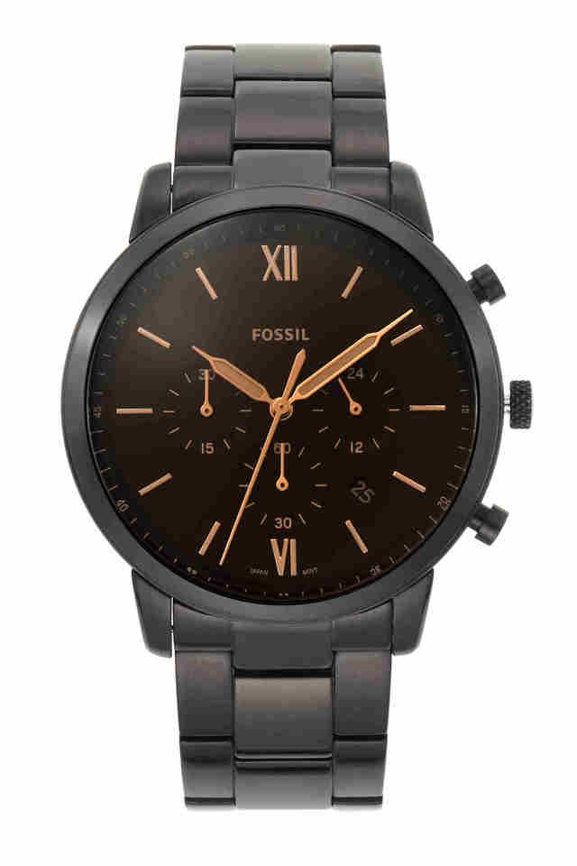 Buy FOSSIL Mens 44 mm Neutra Black Dial Stainless Steel Chronograph Watch FS5525 Shoppers Stop