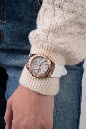 Guess watch white discount strap