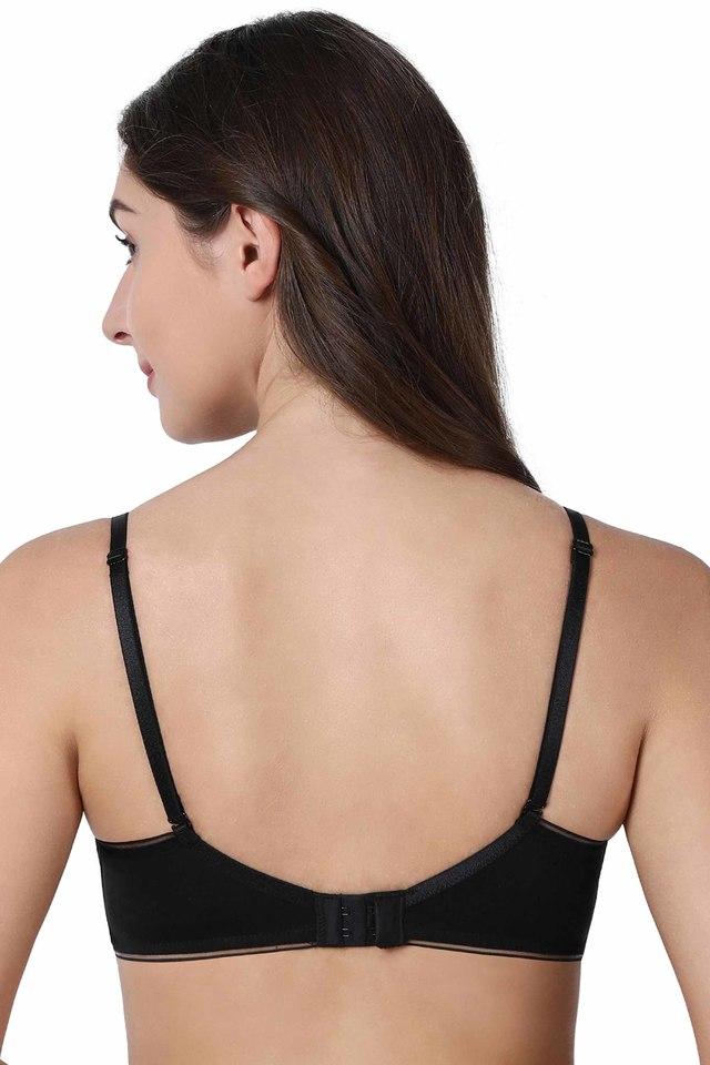 Buy Enamor Women Black Non Padded Non Wired Full Support Lift