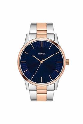 Buy TIMEX Mens 42 mm Fashion Blue Dial Two Tone Stainless Steel