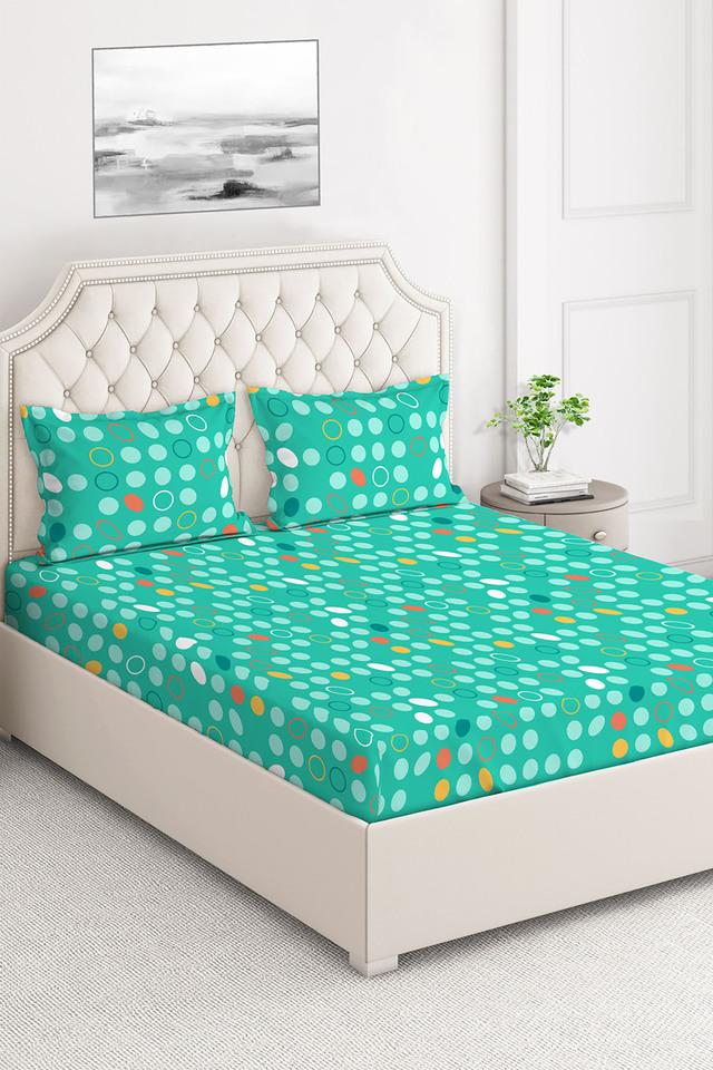 Buy LAYERS Modern Cotton King Double Bed Sheet 104 TC