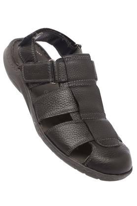 Buy CLARKS Mens Leather Velcro Closure Sandals Shoppers Stop