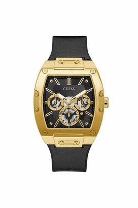 Buy GUESS Mens PHOENIX Black Dial Genuine Leather Silicone