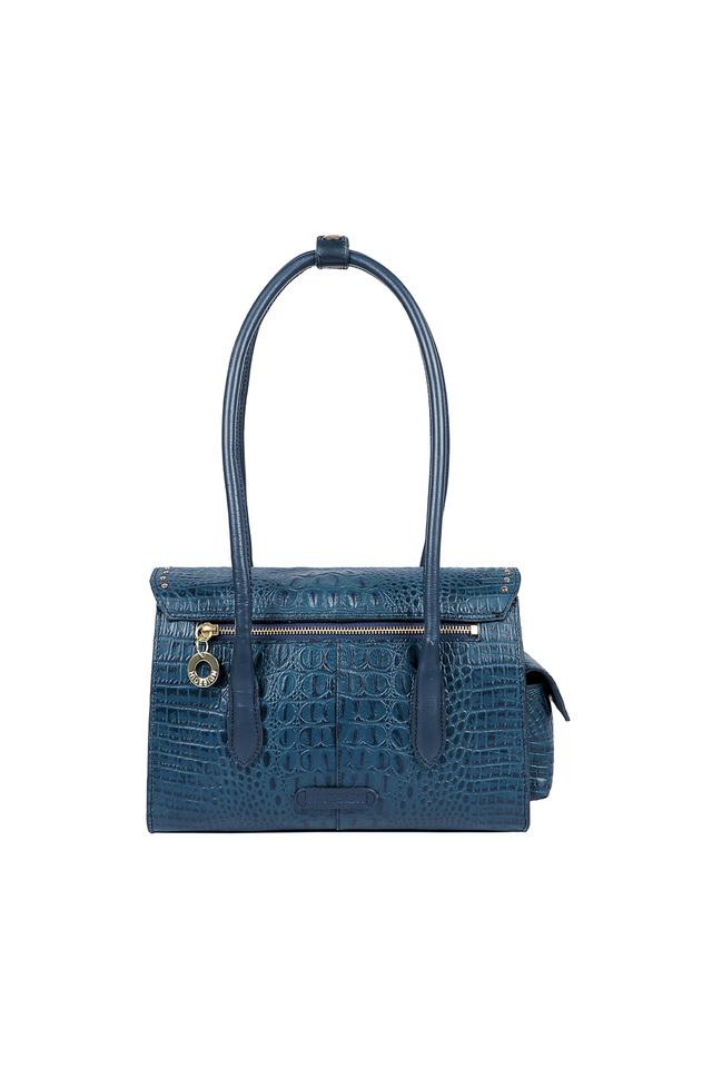 Small Crocodile Embossed Crossbody Bag by Michael Kors, Pale Blue