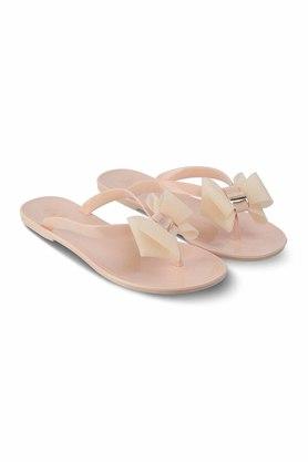 Jelly flip flops with bow online detail