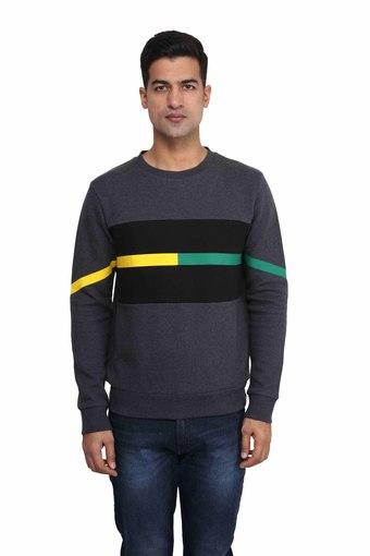 united colors of benetton full sleeve solid men's sweatshirt