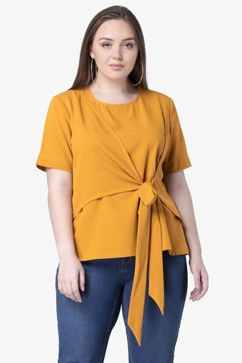 womens mustard yellow blouse