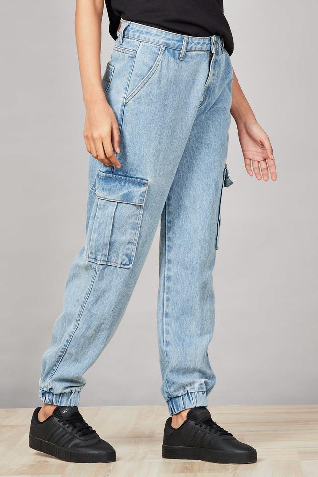 Denim discount ladies joggers