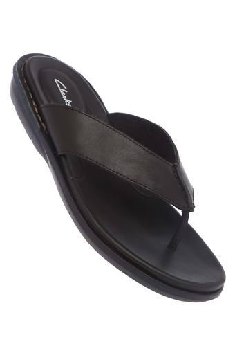 clarks black slippers