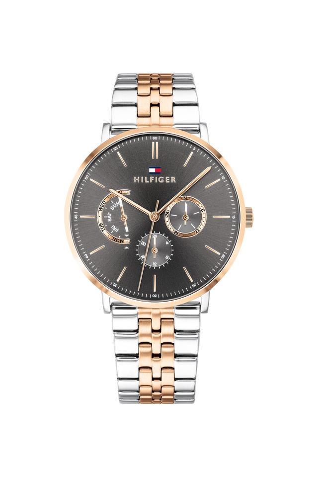 Tommy hilfiger dane on sale grey steel watch