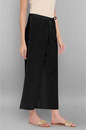 Fashion Luxury Plain Color Palazzo Pant Trouser - Black Palazzo